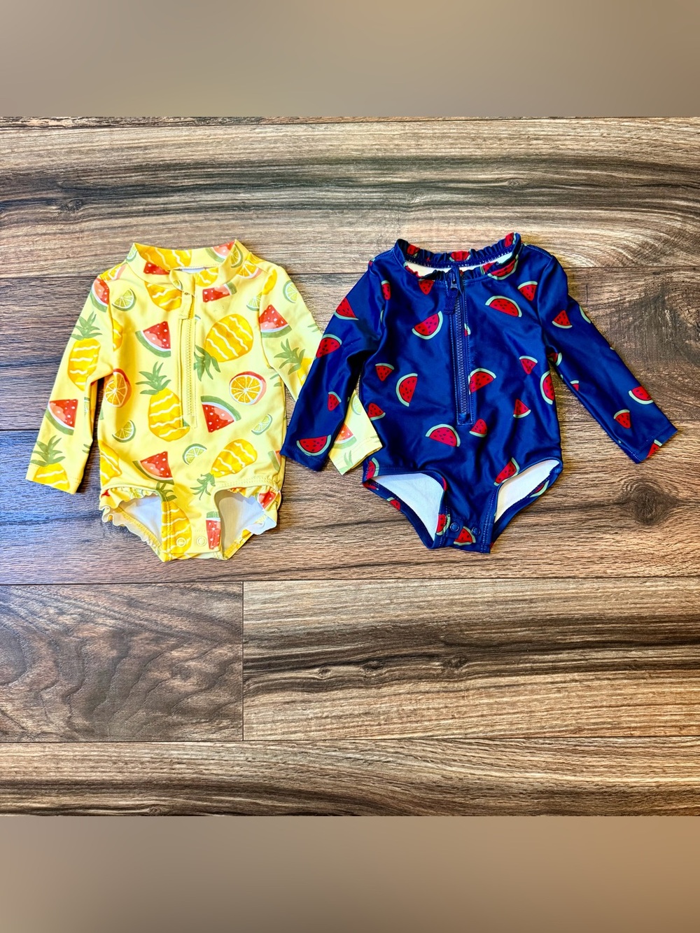 Carters rash/UV gaurd one piece bundle of 2 swimsuits size 3 months